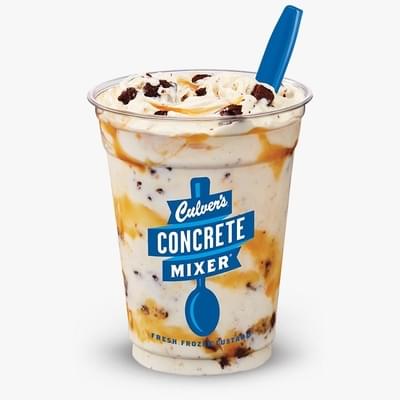 Culvers Mini Salted Caramel Brownie Concrete Mixer Nutrition Facts