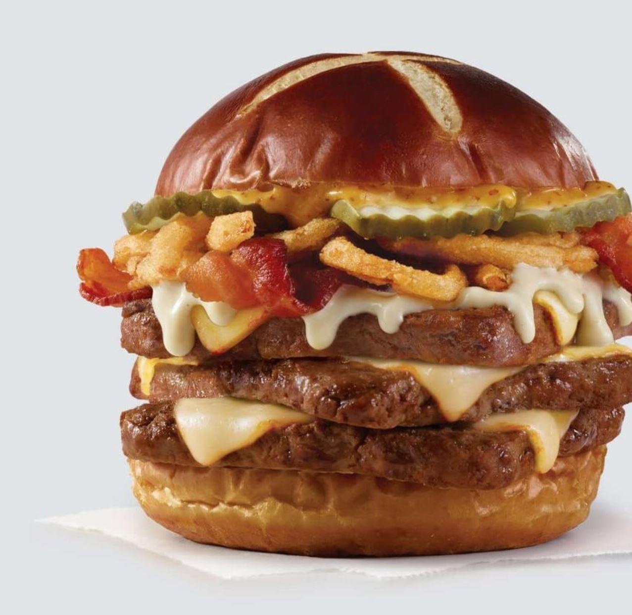 Wendy's Triple Pretzel Bacon Pub Cheeseburger Nutrition Facts
