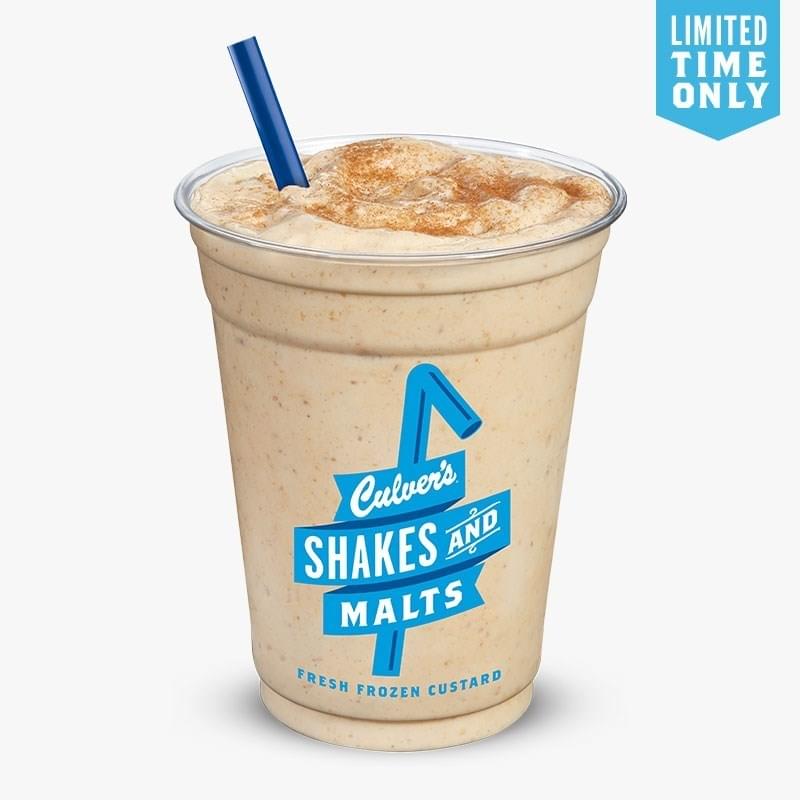 Culvers Tall Pumpkin Spice Shake Nutrition Facts
