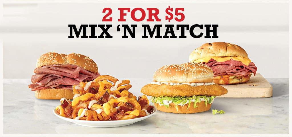 Arby's 2 for $5 Mix n Match Returns