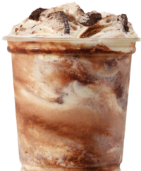 Wendy's Oreo Brownie Vanilla Frosty Fusion