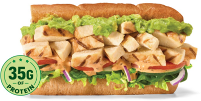 Subway Grilled Chicken & Avocado Sandwich Nutrition Facts
