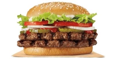 Burger King DOUBLE WHOPPER Nutrition Facts