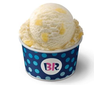 Baskin-Robbins Small Scoop Pineapple Coconut Ice Cream Nutrition Facts