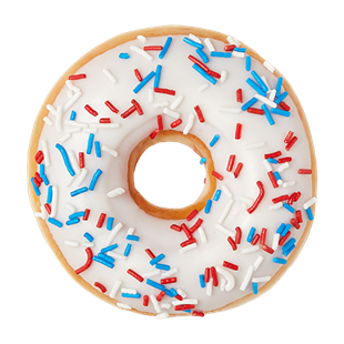 Krispy Kreme Patriotic Sprinkled Ring Doughnut Nutrition Facts