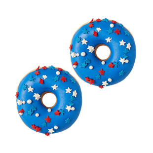 Krispy Kreme Blue Sprinkled Patriotic Mini Glazed Doughnuts Nutrition Facts