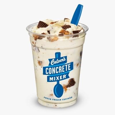 Culvers Tall Vanilla Reese's Concrete Mixer Nutrition Facts