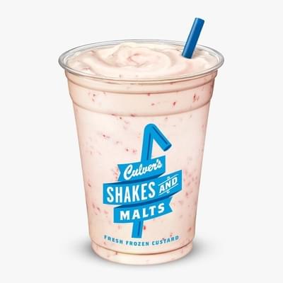 Culvers Tall Raspberry Shake Nutrition Facts