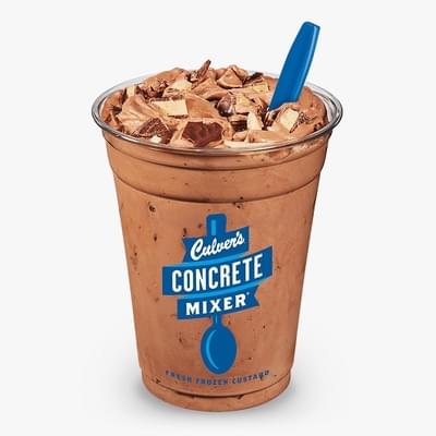 Culvers Short Chocolate Concrete Mixer with Heath Bars Nutrition Facts