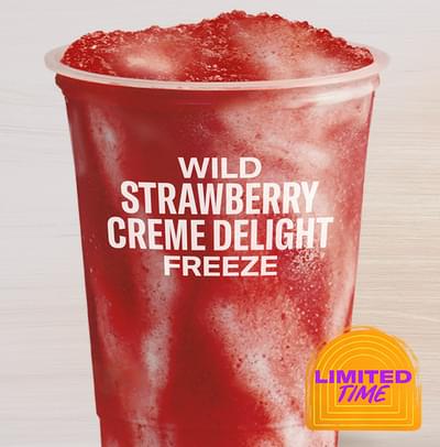 Taco Bell Regular Wild Strawberry Creme Delight Freeze Nutrition Facts