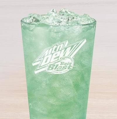 Taco Bell Small Diet Mountain Dew Baja Blast Nutrition Facts