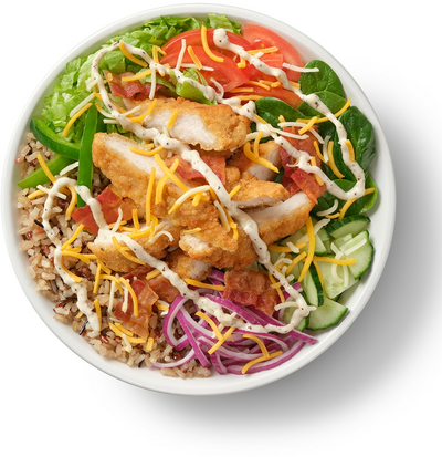 Subway Crispy Chicken Bacon & Peppercorn Ranch Rice Bowl Nutrition Facts
