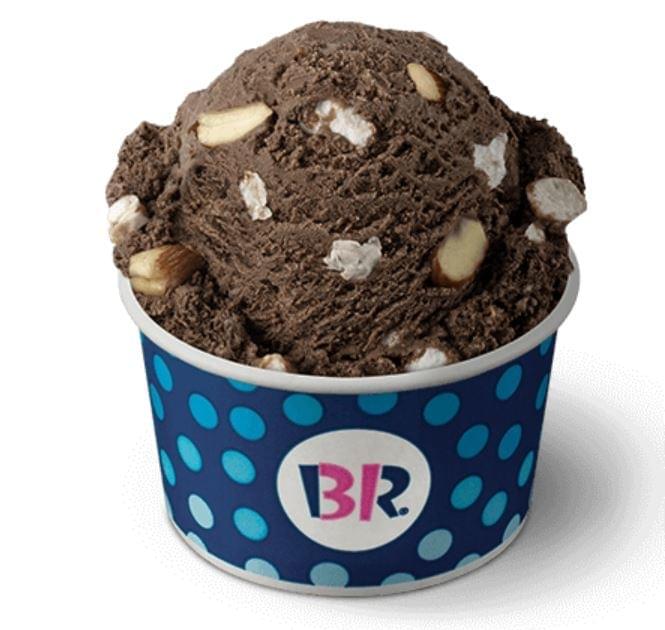 Baskin-Robbins Small Scoop Rocky Road Ice Cream Nutrition Facts