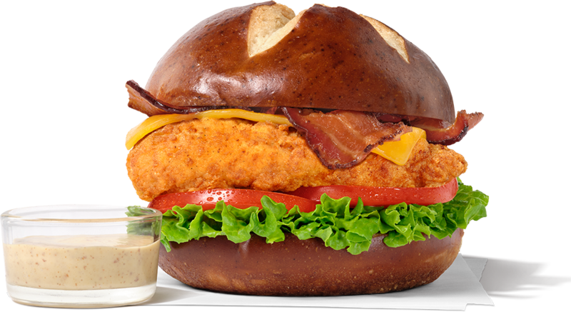 Chick-fil-A Pretzel Cheddar Club Sandwich