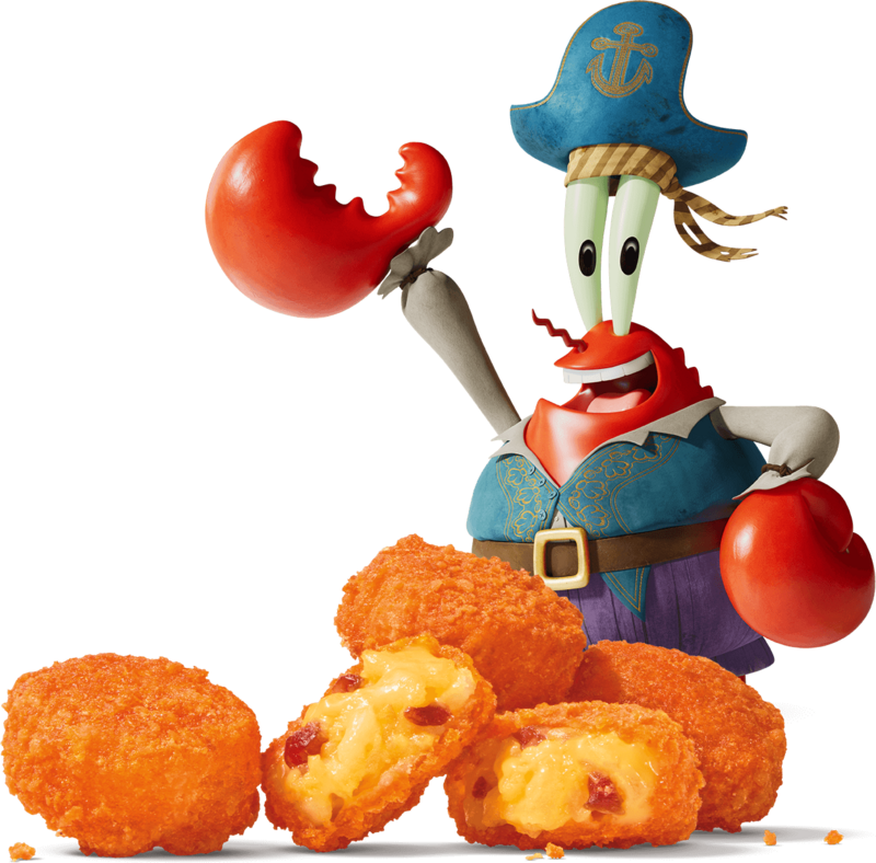 Burger King Mr Krabs Cheesy Bacon Tots
