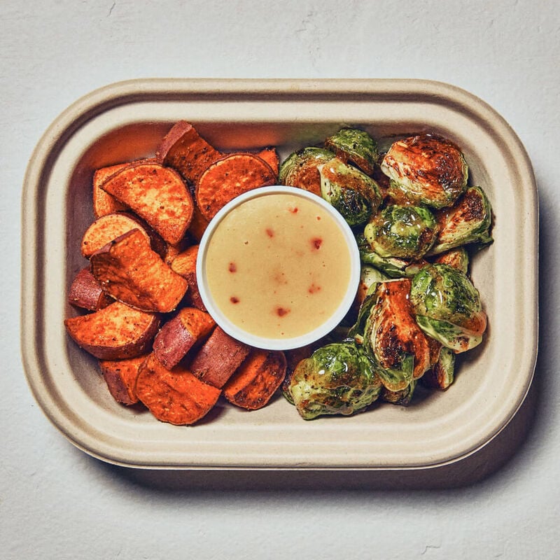 Sweetgreen Maple Glazed Brussels + Sweet Potatoes