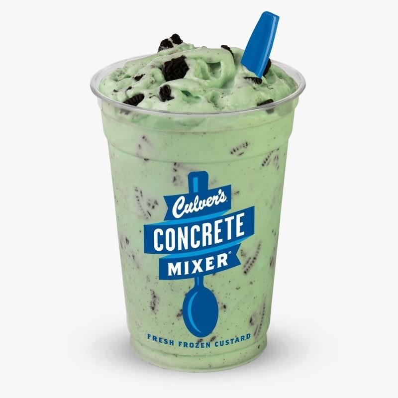 Culvers Mini Mint Oreo Concrete Mixer Nutrition Facts