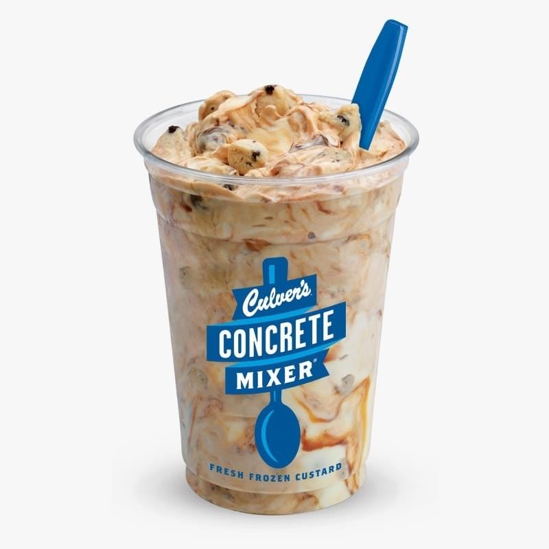 Culvers Regular Crazy for Cookie Dough Concrete Mixer Nutrition Facts