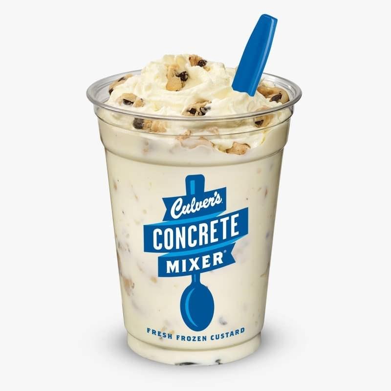 Culvers Regular Cookie Dough Concrete Mixer Nutrition Facts