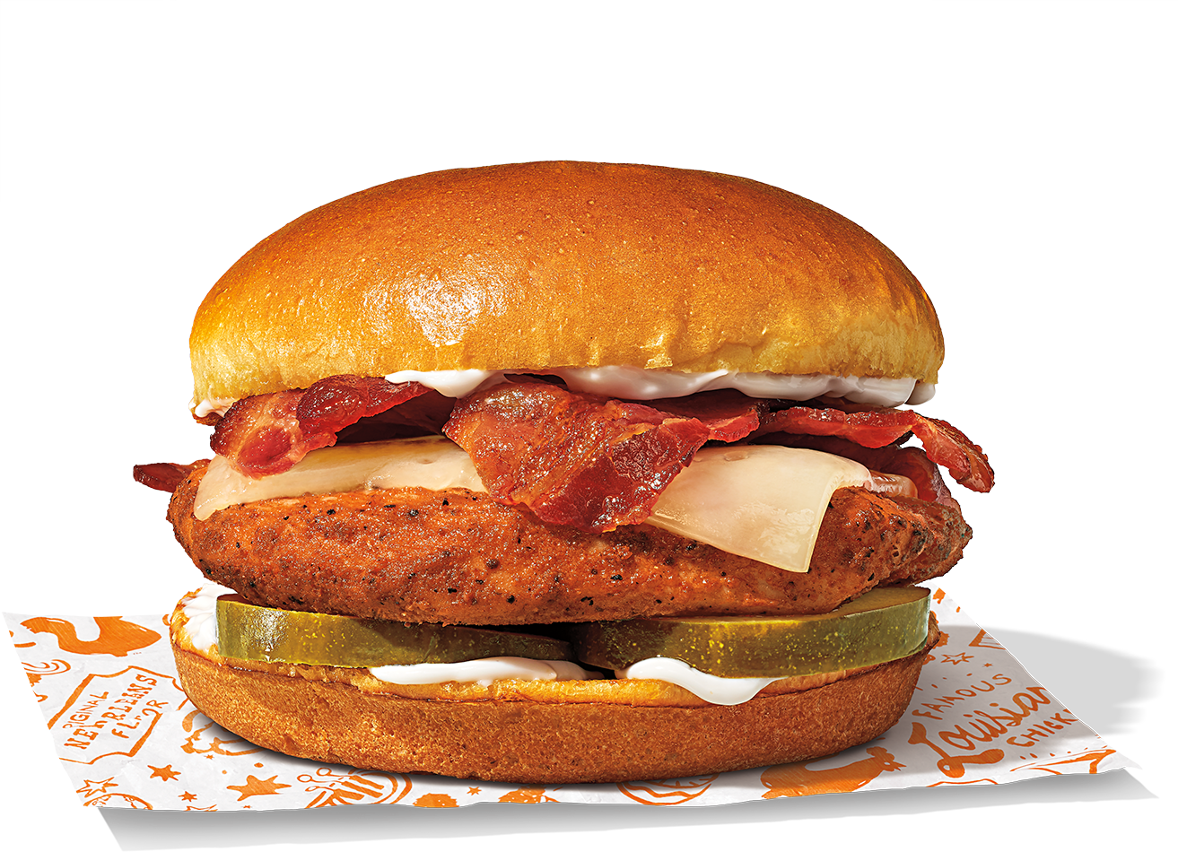 Popeyes Blackened Bacon & Cheese Chicken Sandwich Nutrition Facts