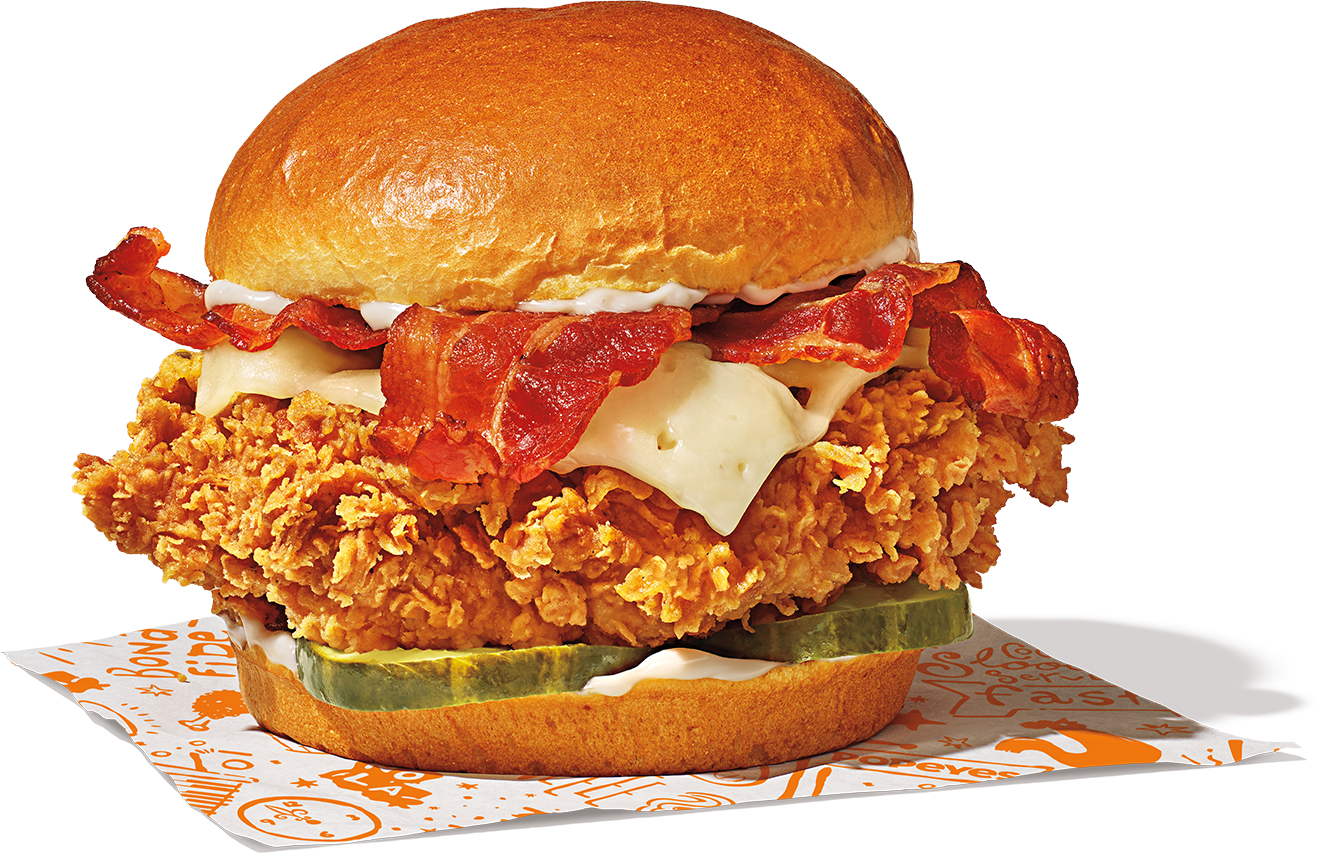 Popeyes Spicy Bacon & Cheese Chicken Sandwich Nutrition Facts