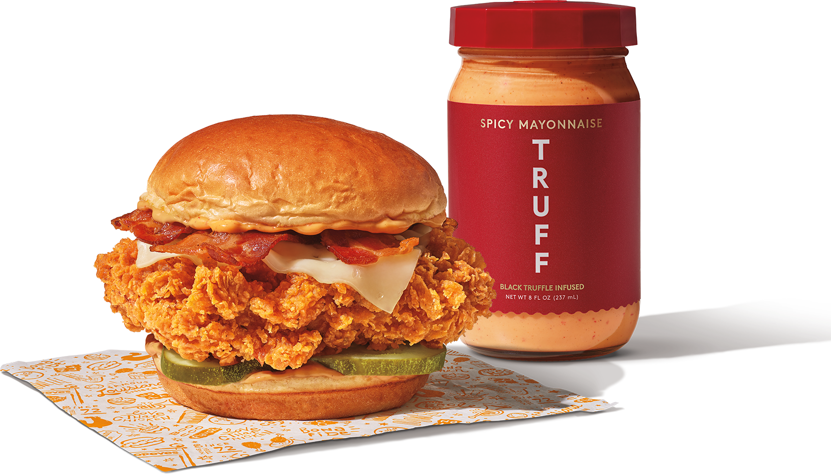 Popeyes Classic Spicy TRUFF Bacon & Cheese Chicken Sandwich Nutrition Facts
