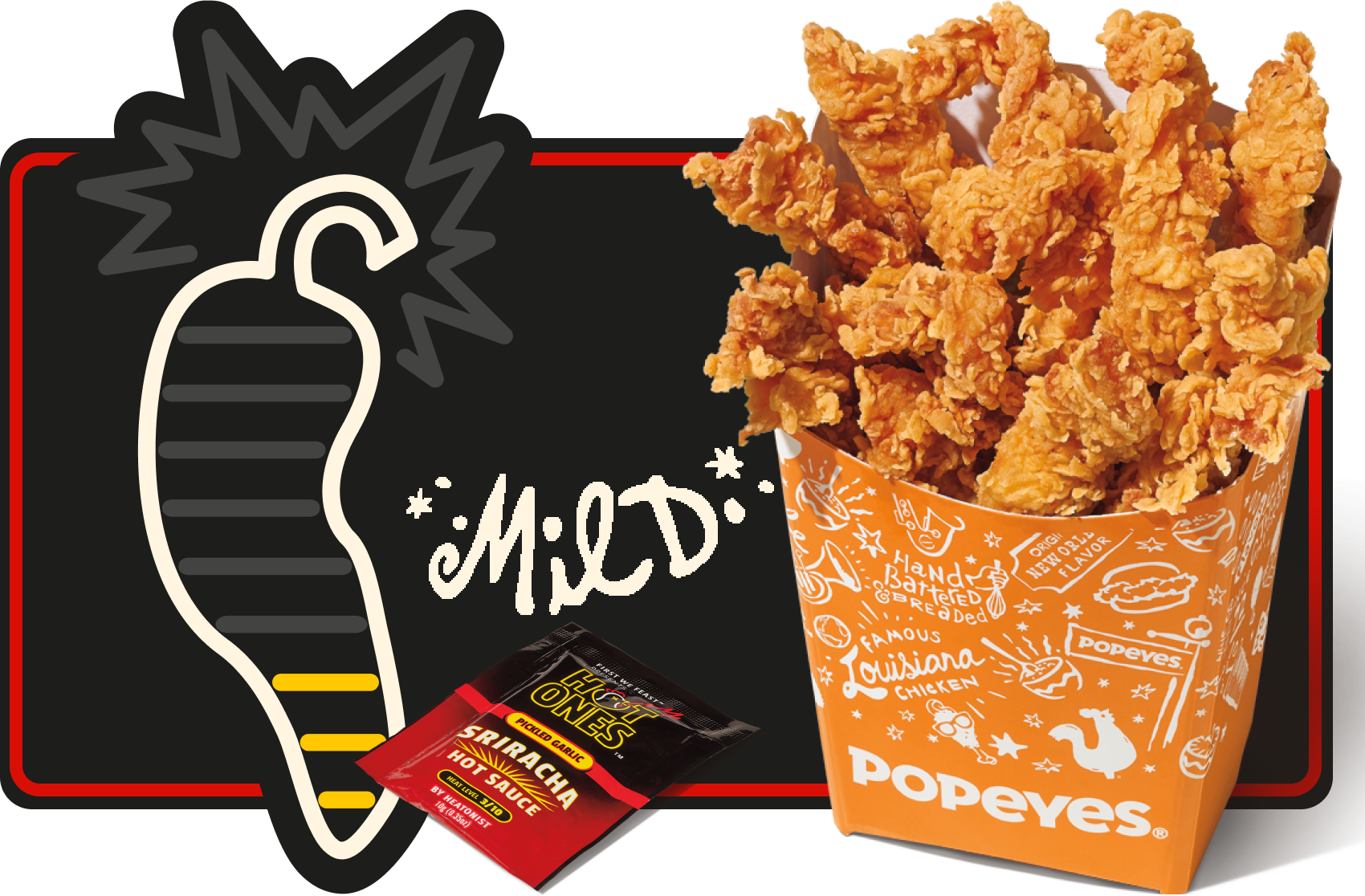 Popeyes Hot Ones Sizzlin' Sriracha Dippers Nutrition Facts
