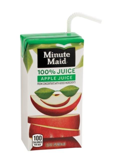 Sonic Minute Maid Apple Juice Box Nutrition Facts