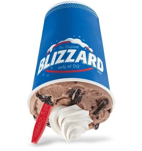 Dairy Queen Large Oreo Hot Cocoa Blizzard Nutrition Facts