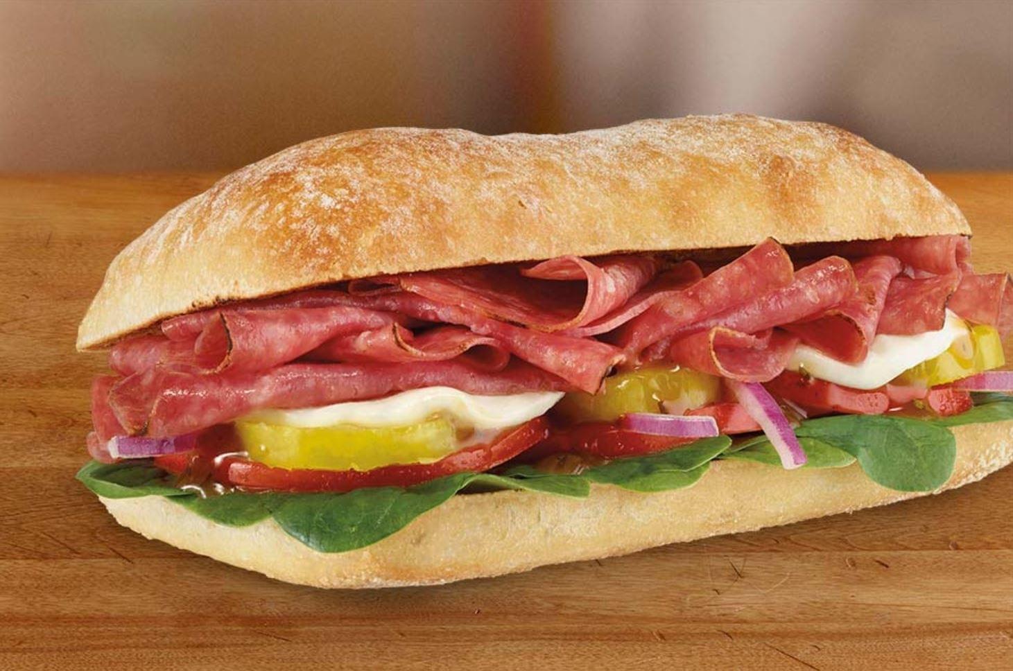 Subway Italian Ciabatta Sandwich with Fresh Mozarella Nutrition Facts