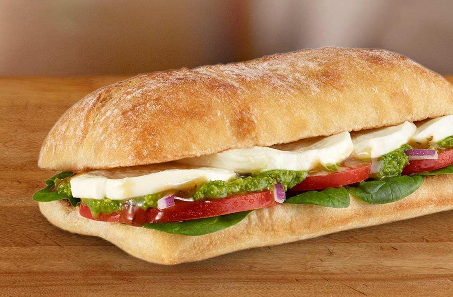 Subway 6" Caprese Ciabatta Sandwich Nutrition Facts