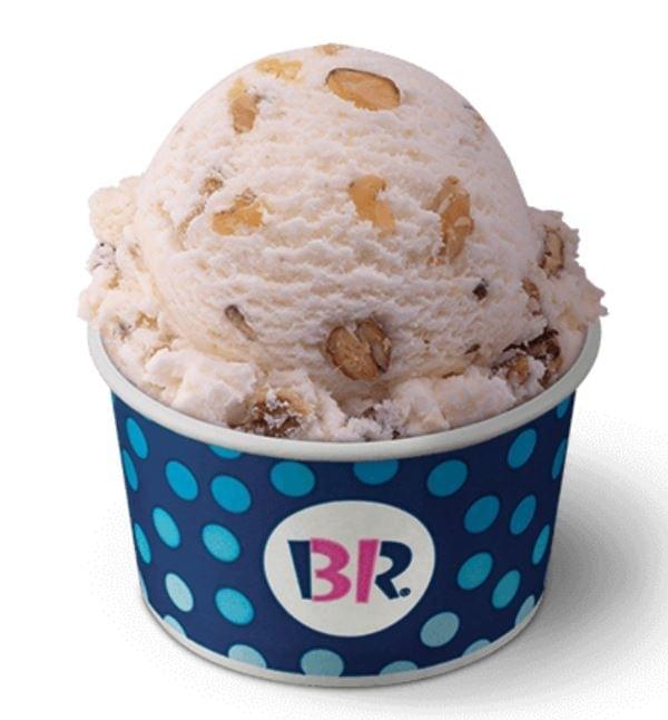Baskin-Robbins Small Scoop Nutty Coconut Ice Cream Nutrition Facts