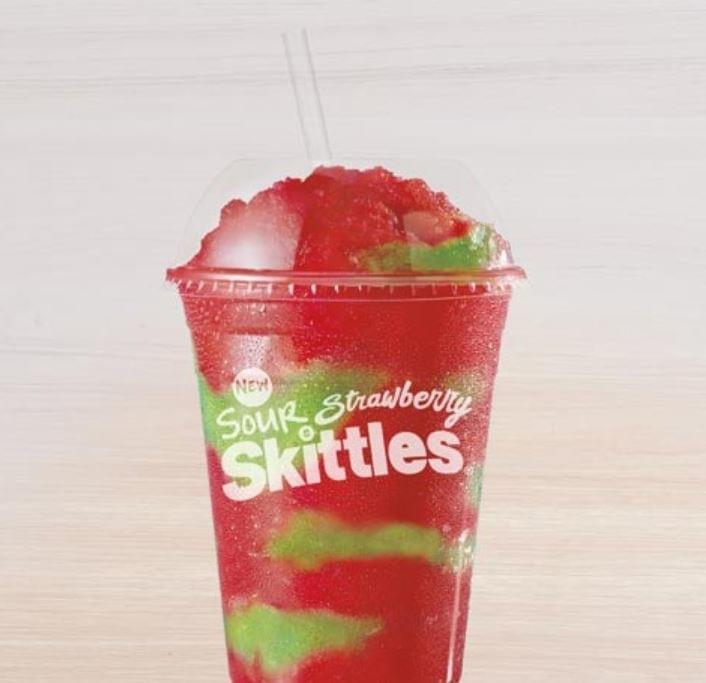 Taco Bell Large Sour Strawberry Skittles Freeze Nutrition Facts