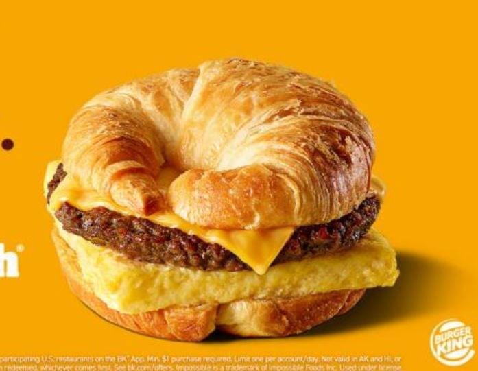 Burger King Impossible Croissan'wich Nutrition Facts
