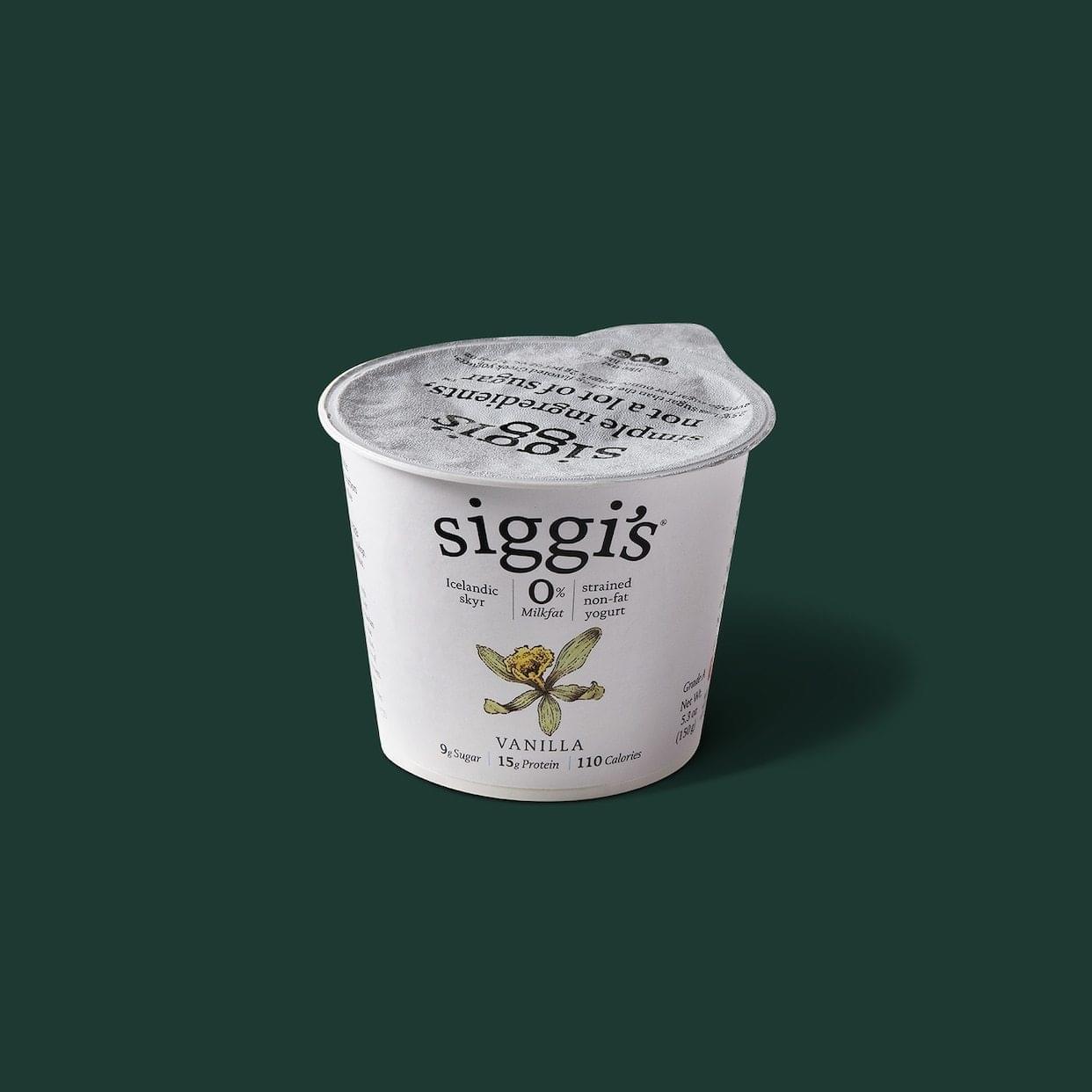 Starbucks Siggi's Vanilla Yogurt Nutrition Facts
