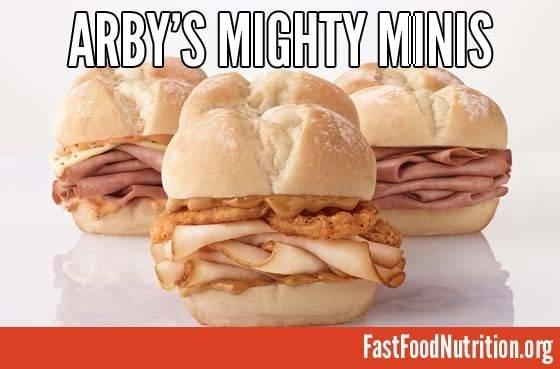 Arby's Mighty Mini Sliders Nutrition