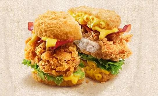 KFC Creates Mac n Cheese Bun Chicken Sandwich in Singapore